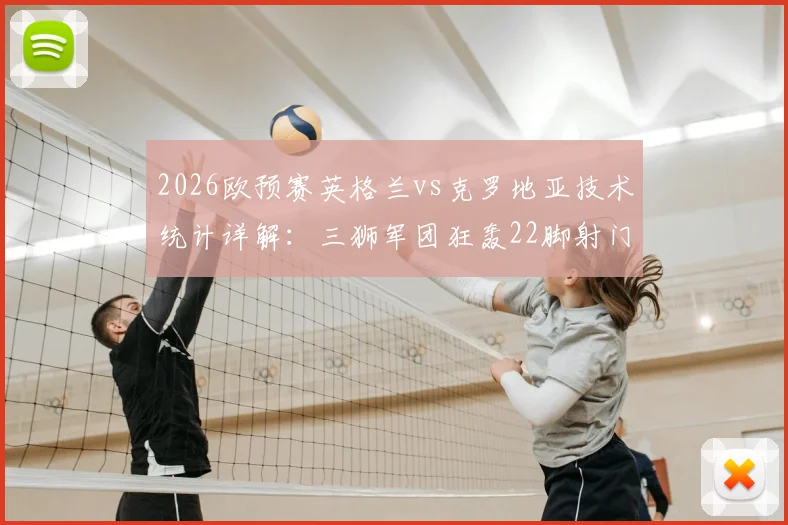 2026欧预赛英格兰vs克罗地亚技术统计详解:三狮军团狂轰22脚射门,5次绝佳机会为何颗粒无收?