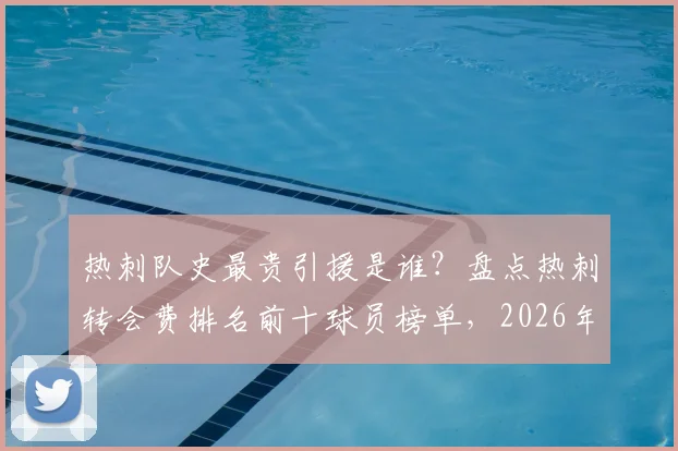热刺队史最贵引援是谁？盘点热刺转会费排名前十球员榜单，2026年最新回顾